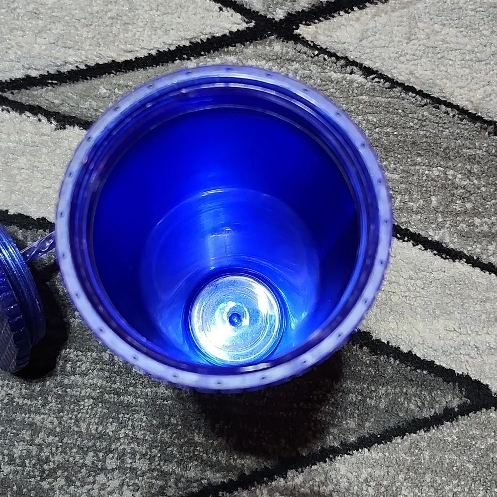 STARBUCK 2023 BLUE GLITTER GRID VENTI COLD CUP TUMBLER 24 OZ